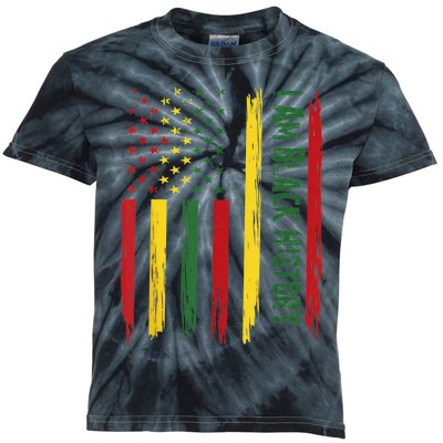 I Am Black History African American Flag Kids Tie-Dye T-Shirt