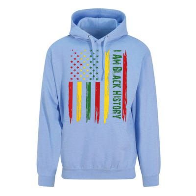 I Am Black History African American Flag Unisex Surf Hoodie