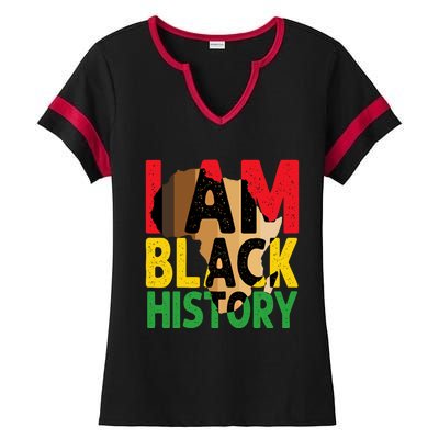 I Am Black History Month Celebration African American Pride Cool Gift Ladies Halftime Notch Neck Tee