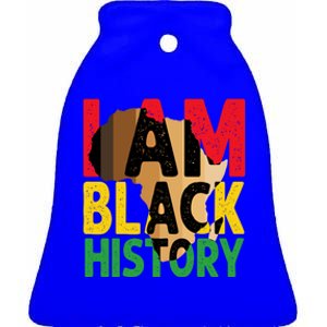 I Am Black History Month Celebration African American Pride Cool Gift Ceramic Bell Ornament