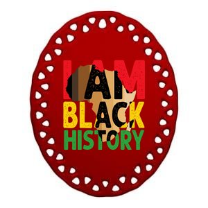 I Am Black History Month Celebration African American Pride Cool Gift Ceramic Oval Ornament