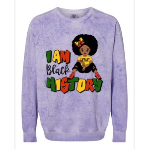 I Am Black History Month Black Melanin Gift Colorblast Crewneck Sweatshirt