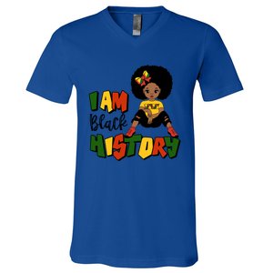 I Am Black History Month Black Melanin Gift V-Neck T-Shirt