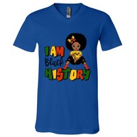 I Am Black History Month Black Melanin Gift V-Neck T-Shirt