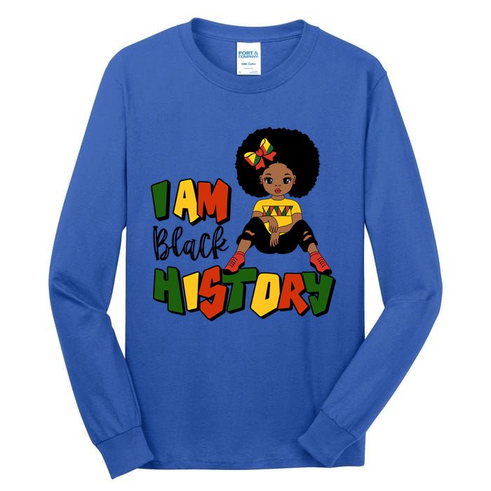 I Am Black History Month Black Melanin Gift Tall Long Sleeve T-Shirt