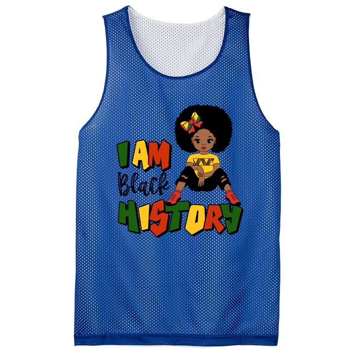 I Am Black History Month Black Melanin Gift Mesh Reversible Basketball Jersey Tank