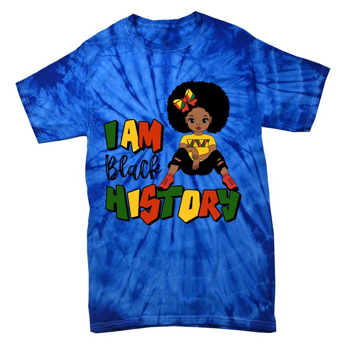 I Am Black History Month Black Melanin Gift Tie-Dye T-Shirt