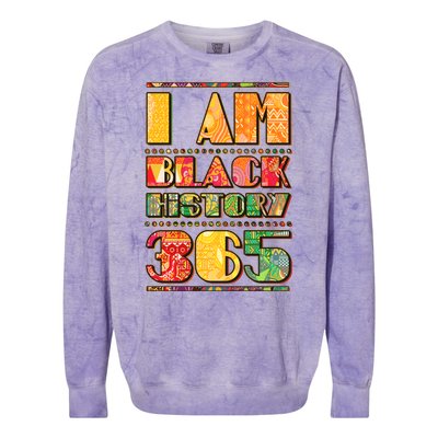 I Am Black History 365 Colorblast Crewneck Sweatshirt