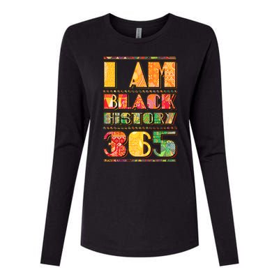 I Am Black History 365 Womens Cotton Relaxed Long Sleeve T-Shirt