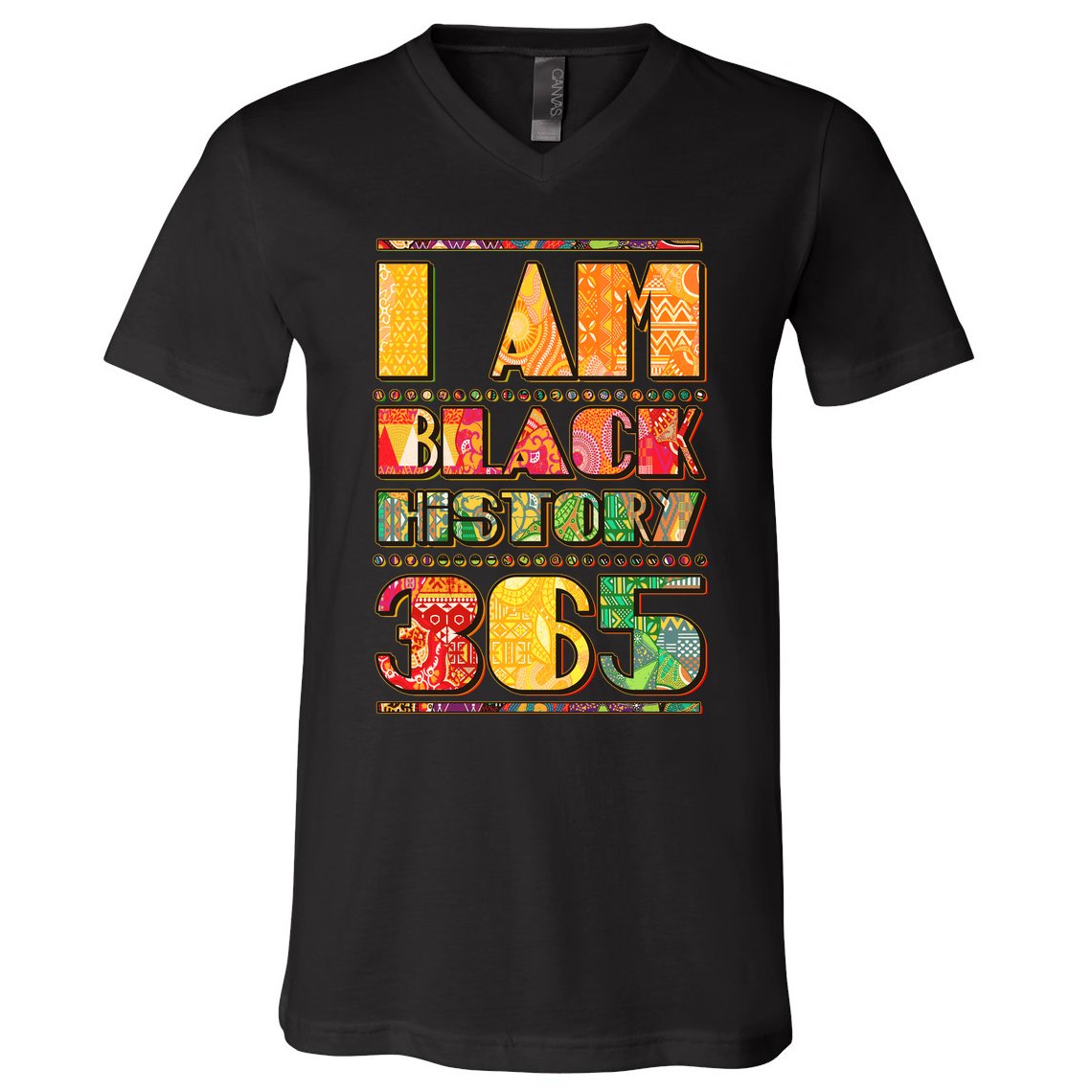 I Am Black History 365 V-Neck T-Shirt