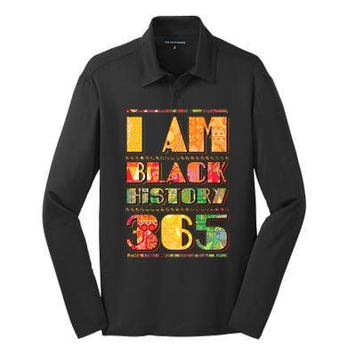 I Am Black History 365 Silk Touch Performance Long Sleeve Polo