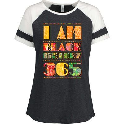 I Am Black History 365 Enza Ladies Jersey Colorblock Tee