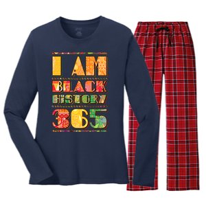 I Am Black History 365 Women's Long Sleeve Flannel Pajama Set 