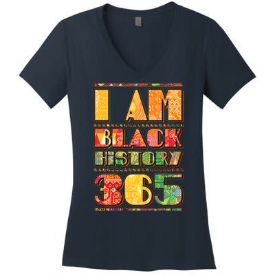 I Am Black History 365 Women's V-Neck T-Shirt