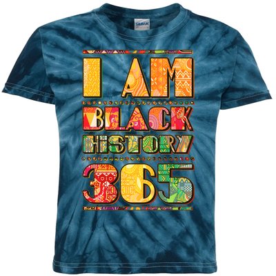 I Am Black History 365 Kids Tie-Dye T-Shirt