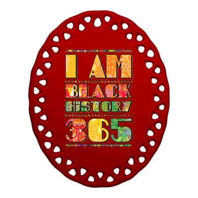 I Am Black History 365 Ceramic Oval Ornament