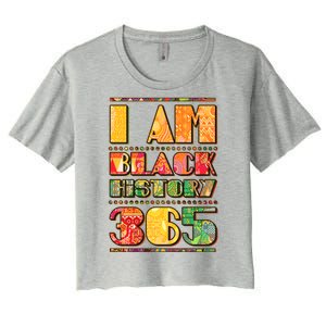 I Am Black History 365 Women's Crop Top Tee