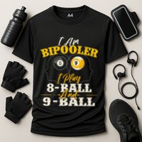 I Am Bipooler Snooker Game Billiards Lover Pool Player Performance Shirt
