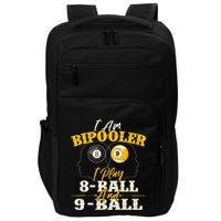 I Am Bipooler Snooker Game Billiards Lover Pool Player Impact Tech Backpack