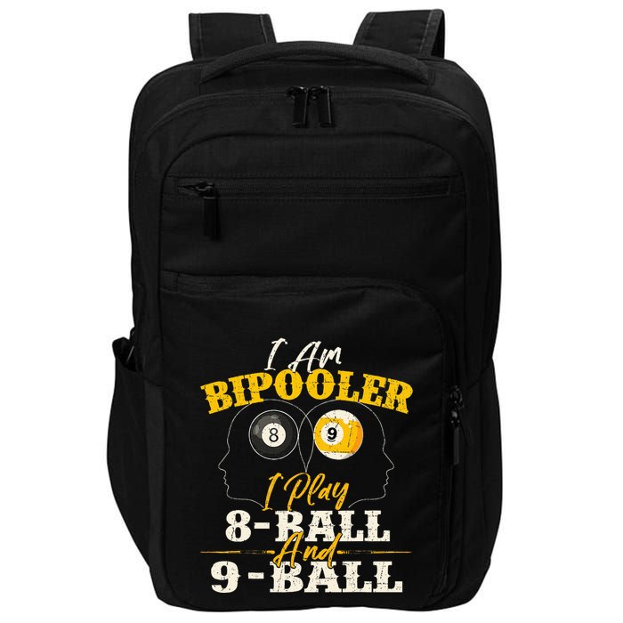 I Am Bipooler Snooker Game Billiards Lover Pool Player Impact Tech Backpack