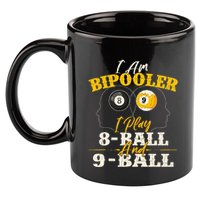 I Am Bipooler Snooker Game Billiards Lover Pool Player 11oz C Handle Ceramic Mug