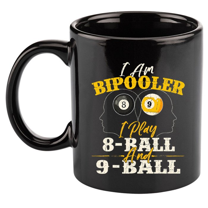 I Am Bipooler Snooker Game Billiards Lover Pool Player 11oz C Handle Ceramic Mug