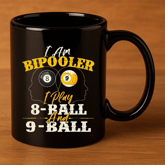 I Am Bipooler Snooker Game Billiards Lover Pool Player 11oz C Handle Ceramic Mug