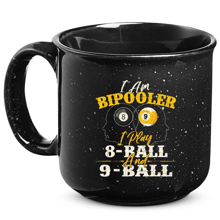 I Am Bipooler Snooker Game Billiards Lover Pool Player 15oz Campfire Ceramic Mug