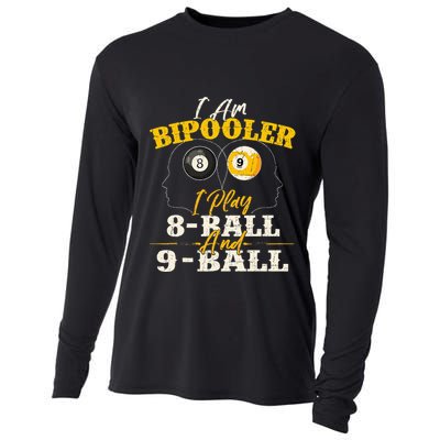 I Am Bipooler Snooker Game Billiards Lover Pool Player Cooling Performance Long Sleeve Crew
