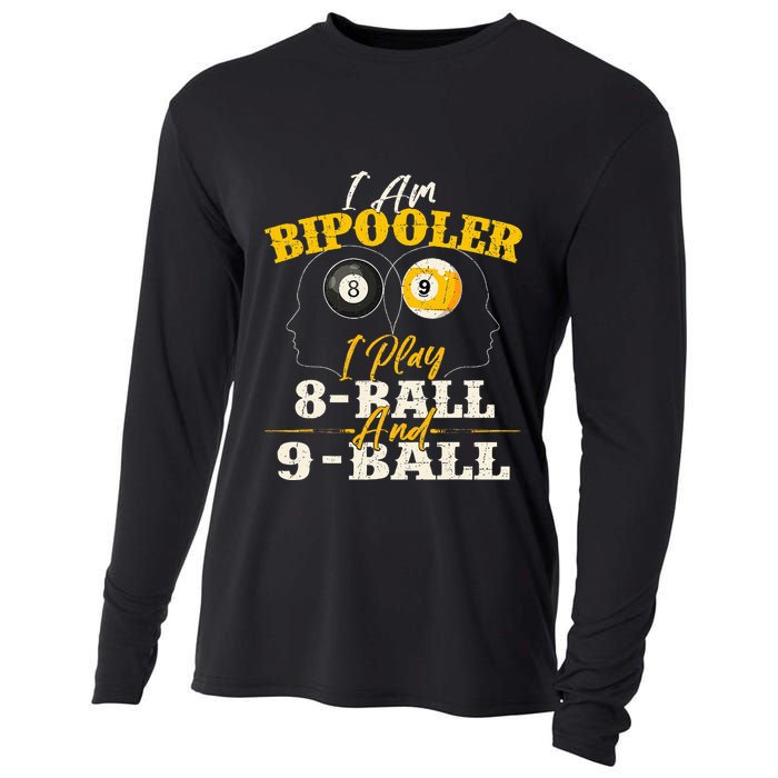 I Am Bipooler Snooker Game Billiards Lover Pool Player Cooling Performance Long Sleeve Crew