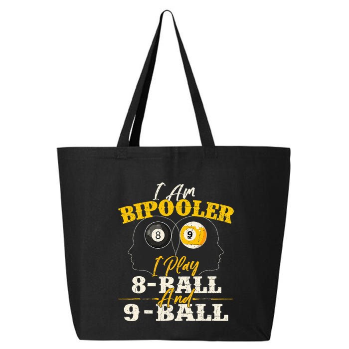 I Am Bipooler Snooker Game Billiards Lover Pool Player 25L Jumbo Tote