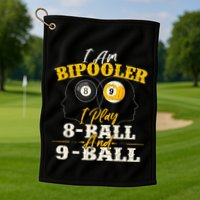 I Am Bipooler Snooker Game Billiards Lover Pool Player Golf Towel