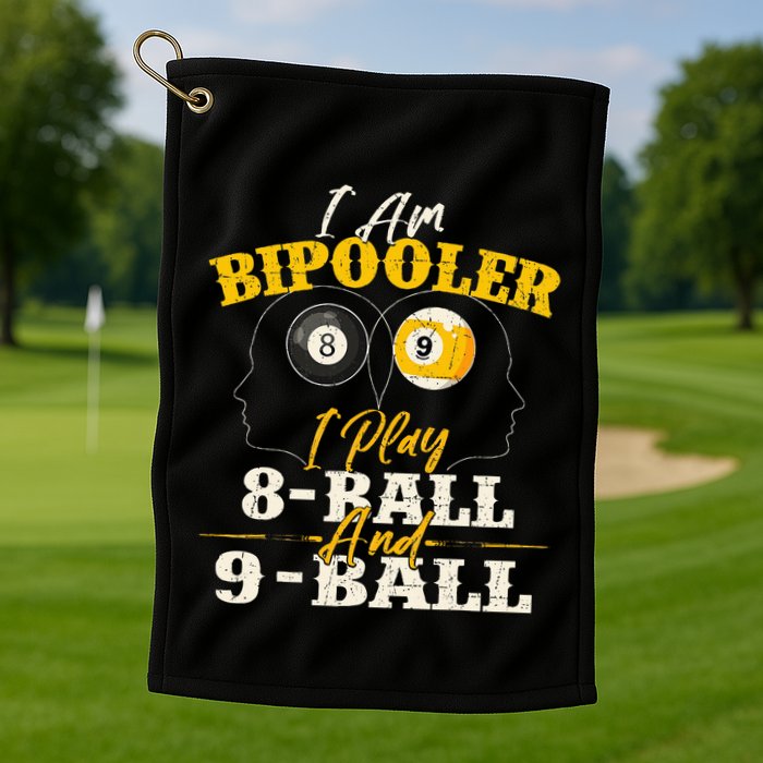 I Am Bipooler Snooker Game Billiards Lover Pool Player Golf Towel