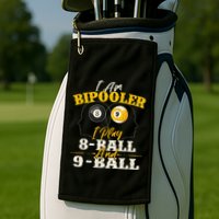 I Am Bipooler Snooker Game Billiards Lover Pool Player Golf Towel