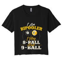 I Am Bipooler Snooker Game Billiards Lover Pool Player Crop Top