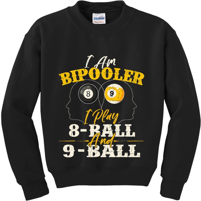 I Am Bipooler Snooker Game Billiards Lover Pool Player Kids Sweatshirt