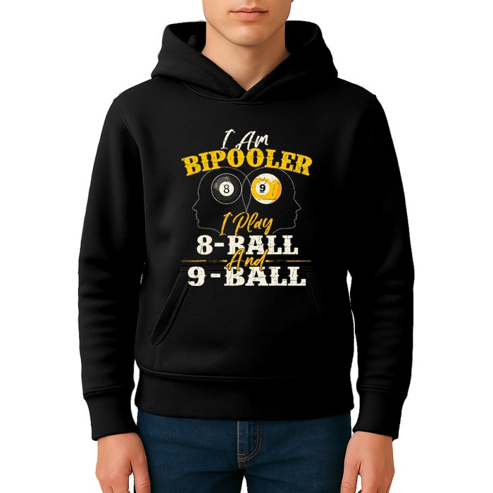 I Am Bipooler Snooker Game Billiards Lover Pool Player Kids Hoodie