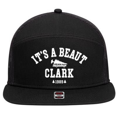 Its A Beaut Clark Griswold Christmas Funny 7 Panel Mesh Trucker Snapback Hat