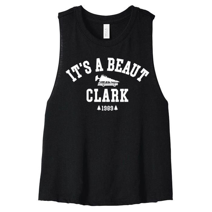 Its A Beaut Clark Griswold Christmas Funny Women's Racerback Cropped Tank