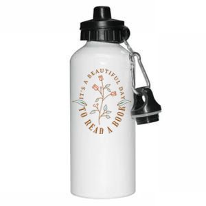 Its A Beautiful Day To Read A Book Wildflower Book Lovers Cute Gift Aluminum Water Bottle