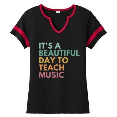 ItS A Beautiful Day To Teach Music Teacher Specials Squad Ladies Halftime Notch Neck Tee