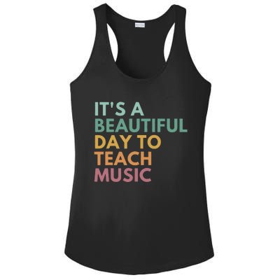 ItS A Beautiful Day To Teach Music Teacher Specials Squad Ladies PosiCharge Competitor Racerback Tank