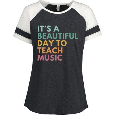 ItS A Beautiful Day To Teach Music Teacher Specials Squad Enza Ladies Jersey Colorblock Tee