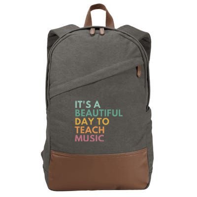 ItS A Beautiful Day To Teach Music Teacher Specials Squad Cotton Canvas Backpack