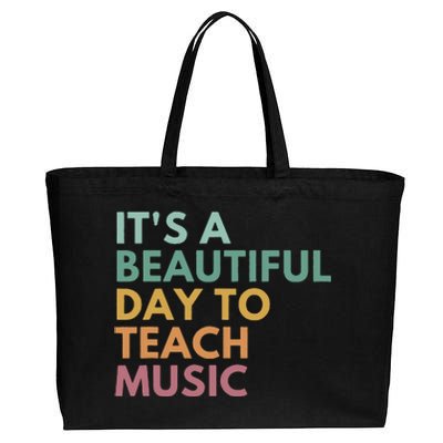 ItS A Beautiful Day To Teach Music Teacher Specials Squad Cotton Canvas Jumbo Tote