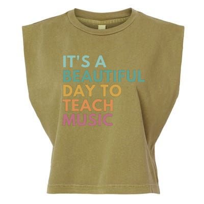 ItS A Beautiful Day To Teach Music Teacher Specials Squad Garment-Dyed Women's Muscle Tee