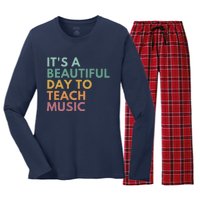 ItS A Beautiful Day To Teach Music Teacher Specials Squad Women's Long Sleeve Flannel Pajama Set 