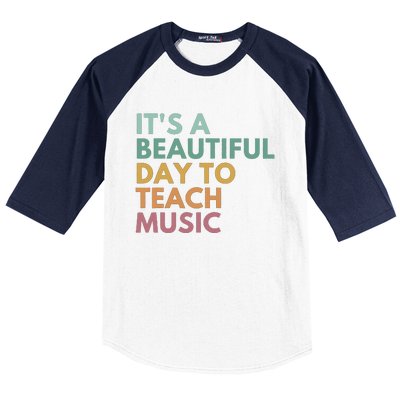 ItS A Beautiful Day To Teach Music Teacher Specials Squad Baseball Sleeve Shirt