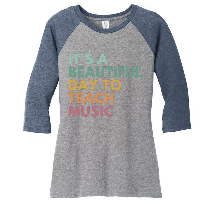 ItS A Beautiful Day To Teach Music Teacher Specials Squad Women's Tri-Blend 3/4-Sleeve Raglan Shirt