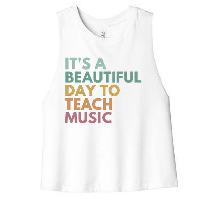 ItS A Beautiful Day To Teach Music Teacher Specials Squad Women's Racerback Cropped Tank